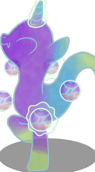 Size: 400x722 | Tagged: safe, artist:pinkfireflame, oc, oc only, oc:fade-shade, ghazt, hybrid, monster pony, unicorn, crossover, male, my singing monsters, plasma, plasma ball, simple background, solo, transparent background