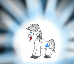 Size: 3200x2800 | Tagged: safe, artist:horsesplease, double diamond, shetland pony, g4, catasterism, derp, glowing, i didn't listen, insanity, smiling, solo, star pony, stars