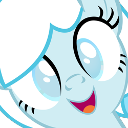 Size: 4840x4840 | Tagged: safe, artist:an-m, oc, oc only, oc:snowdrop, pony, 2021, absurd resolution, blind, cute, happy, hi anon, looking at you, meme, ocbetes, old art, painting, simple background, snowbetes, solo, transparent background, vector