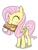 Size: 1536x2048 | Tagged: safe, artist:tstone, part of a set, fluttershy, pegasus, pony, g4, blush sticker, blushing, eyes closed, korean, mouth hold, simple background, solo, white background