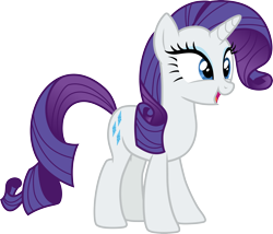 Size: 3500x3000 | Tagged: safe, artist:cloudy glow, rarity, pony, unicorn, g4, happy, simple background, solo, transparent background, vector