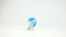 Size: 1920x1080 | Tagged: safe, artist:mraagh, oc, oc only, oc:fair mail, earth pony, pony, 3d, 3d print, animated, blender, blue mane, bust, cute, female, figure, figurine, gray coat, happy, irl, looking at you, mare, one eye closed, open mouth, painted, photo, red eyes, short mane, silly, solo, statue, watermark, wink, winking at you