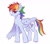 Size: 1818x1610 | Tagged: safe, artist:kajamnik, rainbow dash, pony, g4, alternate color palette, alternate design, alternate hairstyle, blushing, coat markings, eye clipping through hair, eyebrows, eyebrows visible through hair, facial markings, lidded eyes, multicolored hair, one wing out, pink eyes, rainbow hair, rainbow tail, simple background, smiling, snip (coat marking), solo, standing, tail, white background, wings