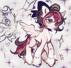 Size: 1926x1848 | Tagged: safe, artist:cratocas, oc, pegasus, pony, abstract background, female, mare, pegasus oc, solo