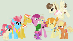Size: 1189x672 | Tagged: safe, artist:bookwormpony, carrot cake, cranberry pit, cup cake, pound cake, pumpkin cake, oc, oc:angel cake, oc:fuschella fondant, oc:very merry berry tart, earth pony, pegasus, pony, unicorn, g4, base used, brother and sister, cake twins, eyes closed, family, father and child, father and daughter, father and son, female, filly, foal, group, half r63 shipping, husband and wife, male, mare, mother and child, mother and daughter, mother and son, offspring, older, older cranberry pit, older pound cake, older pumpkin cake, parent:carrot cake, parent:cranberry pit, parent:cup cake, parent:pumpkin cake, parents:carrot cup, rule 63, shipping, siblings, simple background, stallion, straight, the cakes, twins