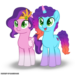 Size: 3600x3600 | Tagged: safe, artist:ramixe dash, misty brightdawn, pipp petals, pegasus, pony, unicorn, series:make your tale, series:make your tale season 2, g4, g5, dew daybreak, duo, female to male, g5 to g4, generation leap, male, movie accurate, pip corolla, rebirth dew, rebirth misty, rule 63, shadow, simple background, stallion, transparent background