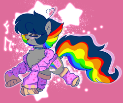 Size: 1802x1520 | Tagged: safe, artist:nyansockz, oc, oc only, oc:poptart, earth pony, ahoge, earth pony oc, food, nyan cat, poptart, singing