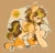 Size: 3754x3584 | Tagged: safe, artist:couriercats, oc, oc only, oc:drowzy skies, pegasus, pony, bags under eyes, bandage, bandaged wing, big ears, black sclera, brown background, brown mane, brown tail, circle background, clothes, colored nose, colored pinnae, colored wings, colored wingtips, folded wings, holding pillow, hoof heart, hoof hold, large wings, leg warmers, lidded eyes, long tail, messy mane, multicolored mane, multicolored tail, outline, pegasus oc, pillow, ponysona, profile, signature, simple background, smiling, solo, standing, stick in tail, tail, tired eyes, twigs in mane, two toned wings, underhoof, wings