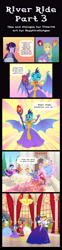 Size: 1970x8000 | Tagged: safe, artist:sapphiregamgee, apple bloom, applejack, princess ember, sunset shimmer, twilight sparkle, oc, dragon, human, equestria girls, g4, ballroom, bloodstone scepter, castle, clothes, comic, commission, crown, dancing, dragon lord, dragon lord ember, dragoness, dress, female, froufrou glittery lacy outfit, gown, hat, hennin, impossibly large dress, jewelry, kiss on the lips, kissing, magic, male, petticoat, prince, princess, princess applejack, princess costume, regalia, staff