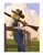 Size: 5844x7530 | Tagged: safe, artist:hyung7754, applejack, human, equestria girls, g4, absurd resolution, belt, belt buckle, clothes, cloud, cowboy hat, cowboy outfit, cowboy vest, cowgirl, denim, female, fence, freckles, gloves, green eyes, gun, hat, hay, hay bale, jeans, lever action rifle, pants, scarf, solo, stetson, straw in mouth, sunset, weapon, western