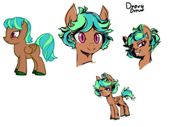 Size: 1866x1358 | Tagged: safe, artist:creamyogurt, oc, oc only, oc:dreary dew, pegasus, looking at you, pegasus oc, simple background, sketch, solo, white background