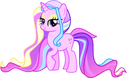 Size: 9474x5845 | Tagged: safe, artist:shootingstarsentry, oc, oc only, oc:crystal frost, pony, unicorn, absurd resolution, female, hair, mare, offspring, parent:prince blueblood, parent:rarity, parents:rariblood, simple background, solo, transparent background