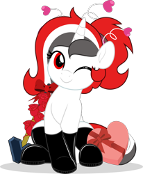 Size: 4123x5000 | Tagged: safe, artist:jhayarr23, oc, oc only, oc:red rocket, commission, hammer, heart, hearts and hooves day, holiday, latex, sledgehammer, valentine's day, ych result, your character here