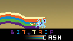 Size: 1400x787 | Tagged: safe, artist:tranquilmind, rainbow dash, pegasus, g4, pixel art, video game