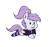 Size: 732x683 | Tagged: safe, artist:taurson, oc, oc only, oc:hawrs, bat pony, pony, chibi, clothes, commissioner:lahtdah, gray coat, hoodie, lying down, prone, purple hair, simple background, socks, solo, striped socks, transparent background