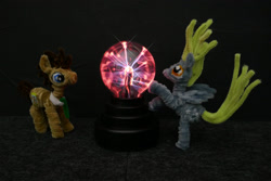 Size: 2000x1333 | Tagged: safe, alternate version, artist:malte279, part of a set, derpy hooves, doctor whooves, time turner, g4, chenille, chenille stems, chenille wire, craft, pipe cleaner sculpture, pipe cleaners, plasma ball