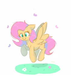 Size: 2890x3067 | Tagged: safe, artist:skylinepony_, fluttershy, butterfly, pegasus, pony, g4, cheek fluff, cute, female, flower, flying, grass, heart, heart eyes, high res, leg fluff, mare, shadow, signature, simple background, smiling, solo, spread wings, white background, wingding eyes, wings