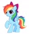 Size: 2773x3227 | Tagged: safe, artist:confetticakez, rainbow dash, pegasus, pony, g4, blank flank, bow, cute, dashabetes, eyebrows, female, filly, filly rainbow dash, foal, hair bow, high res, looking at you, raised hoof, simple background, smiling, smiling at you, solo, spread wings, white background, wings, younger