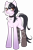 Size: 2659x4000 | Tagged: safe, alternate version, artist:wtfponytime, earth pony, pony, bags under eyes, blushing, chains, choker, clothes, gradient legs, hololive, ponified, shiori novella, simple background, socks, solo, tail, transparent background, two toned mane, two toned tail, vtuber