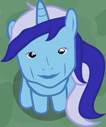 Size: 1046x1260 | Tagged: safe, artist:badumsquish-edits, edit, part of a set, minuette, pony, g4, abomination, badumsquish's kitties, cursed image, downvote bait, low quality, mewing, not salmon, solo, wat