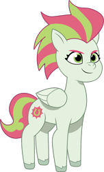 Size: 680x1115 | Tagged: safe, artist:prixy05, idw, kiki kaboom, pegasus, pony, g5, my little pony: kenbucky roller derby, my little pony: tell your tale, female, idw showified, mare, simple background, solo, transparent background, vector