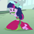 Size: 2000x2000 | Tagged: safe, artist:nie-martw-sie-o-mnie, part of a set, twilight sparkle, human, a canterlot wedding, equestria girls, g4, my little pony: friendship is magic, bondage, bound and gagged, bridesmaid, bridesmaid dress, changeling slime, clothes, damsel in distress, dress, gag, kidnapped, kneeling, long dress, long skirt, skirt, slime, slime gag, solo