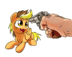 Size: 462x369 | Tagged: safe, artist:solixy406, pegasus, pony, gun, simple background, weapon, white background