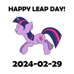 Size: 3600x3600 | Tagged: safe, artist:tsitra, twilight sparkle, g4, leap day, leap year, simple background, transparent background