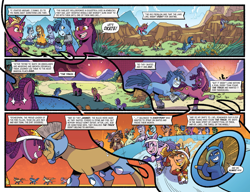 Size: 1106x850 | Tagged: safe, idw, official comic, earth pony, pegasus, pony, unicorn, g5, spoiler:comic, spoiler:g5comic, blatant lies, comic, dialogue, female, horn, male, mare, my little pony: kenbucky roller derby, roller skates, skates, stallion, unnamed character, unnamed pony