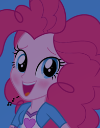 Size: 434x554 | Tagged: safe, artist:sunsetshimmersus, pinkie pie, human, equestria girls, g4, blushing, female, solo