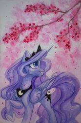 Size: 2708x4079 | Tagged: safe, artist:jsunlight, princess luna, alicorn, pony, g4, solo, traditional art, watercolor painting