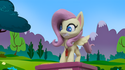 Size: 1920x1080 | Tagged: safe, edit, edited screencap, screencap, fluttershy, pegasus, pony, g4, g4.5, my little pony: stop motion short, funny, scared