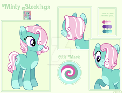 Size: 1280x973 | Tagged: safe, artist:hate-love12, minty, pony, g3, g5, deviantart watermark, g3 to g5, generation leap, obtrusive watermark, reference sheet, solo, watermark