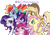 Size: 1179x830 | Tagged: safe, artist:caffeinatedcarny, applejack, fluttershy, pinkie pie, rainbow dash, rarity, twilight sparkle, earth pony, pegasus, pony, unicorn, g4, alternate design, applejack's hat, bucktooth, cheek fluff, coat markings, colored hooves, colored wings, countershading, cowboy hat, cute, dappled, ear fluff, eyebrows, facial markings, fangs, freckles, gradient mane, group shot, hat, horn, horseshoes, kin, markings, mealy mouth (coat marking), open mouth, open smile, redesign, redraw, simple background, slit pupils, smiling, smirk, socks (coat markings), splotches, star (coat marking), tail, tail feathers, tail wrap, tooth gap, transparent background, twiabetes, unicorn twilight, unshorn fetlocks, wing freckles, wings