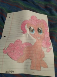 Size: 4160x3120 | Tagged: safe, artist:magali, artist:martinalex, pinkie pie, g4, lined paper, solo, traditional art