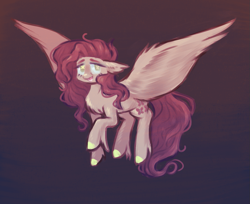 Size: 1013x827 | Tagged: safe, artist:6chocolatepie9, fluttershy, pegasus, pony, g4, gradient background, solo, spread wings, wings