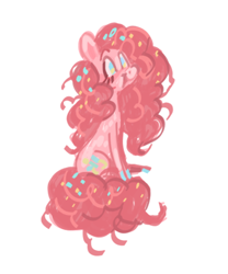 Size: 730x876 | Tagged: safe, artist:6chocolatepie9, pinkie pie, earth pony, pony, g4, alternate design, simple background, solo, white background