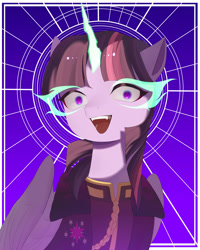 Size: 4000x5000 | Tagged: safe, artist:jijizi, sci-twi, twilight sparkle, pony, equestria at war mod, equestria girls, g4, abstract background, bust, clothes, gradient background, holy regent twilight sparkle, midnight sparkle, portrait, sergey taboritsky, solo, the new order: last days of europe, twiboritsky