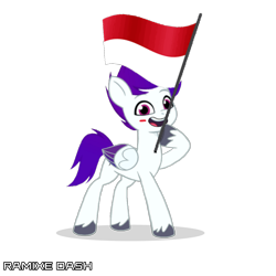 Size: 3600x3600 | Tagged: safe, artist:ramixe dash, oc, oc only, oc:lightning stars, pegasus, pony, g5, my little pony: tell your tale, flag, indonesian, male, simple background, solo, stallion, transparent background