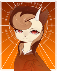 Size: 4000x5000 | Tagged: safe, artist:jijizi, oc, oc only, oc:viira lehtola, deer, equestria at war mod, abstract background, bust, gradient background, portrait, solo