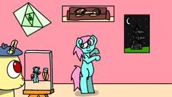 Size: 1920x1080 | Tagged: safe, artist:icycrymelon, pony, unicorn, artist, bipedal, male, pictures