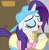 Size: 957x983 | Tagged: safe, screencap, rarity, pony, unicorn, friendship university, g4, my little pony: friendship is magic, season 8, alternate hairstyle, backwards ballcap, baseball cap, cap, clothes, cropped, disguise, eyes closed, female, hat, mare, plainity, raised hoof, solo