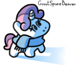 Size: 3500x3000 | Tagged: safe, artist:greatspacebeaver, sweetie belle, pony, unicorn, g4, clothes, scarf, shadow, simple background, white background