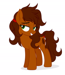 Size: 1920x2212 | Tagged: safe, artist:starshade, oc, oc only, oc:cocoa bean, earth pony, pony, female, mare, simple background, solo, white background