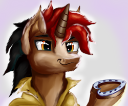 Size: 3000x2500 | Tagged: safe, artist:seki_98, oc, oc only, oc:paul, unicorn, horn, simple background, smiling