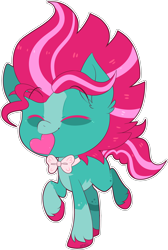 Size: 2308x3425 | Tagged: safe, artist:jetjetj, oc, oc only, oc:candy wrapper, earth pony, pony, bowtie, chibi, male, simple background, solo, stallion, transparent background