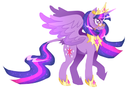 Size: 2142x1490 | Tagged: safe, artist:puroperopony, twilight sparkle, alicorn, g4, glasses, leonine tail, older, older twilight, older twilight sparkle (alicorn), princess twilight 2.0, simple background, solo, transparent background, twilight sparkle (alicorn)