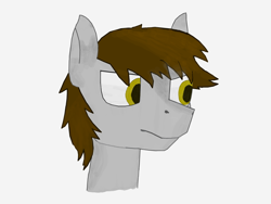 Size: 2746x2060 | Tagged: safe, artist:kokopingas98, oc, oc only, oc:anthon, pegasus, pony, bust, expressionless face, gray background, looking away, male, pegasus oc, shading, simple background, solo