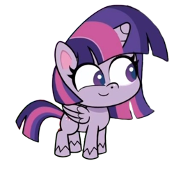 Size: 407x397 | Tagged: safe, edit, edited screencap, editor:luckydog416, screencap, twilight sparkle, alicorn, g4, g4.5, my little pony: pony life, background removed, female, folded wings, mare, simple background, smiling, solo, transparent background, twilight sparkle (alicorn), wings