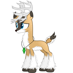 Size: 6000x6000 | Tagged: safe, artist:suramii, oc, oc only, oc:tyandaga, deer, reindeer, absurd resolution, male, simple background, solo, transparent background, vector